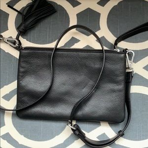J-Jill leather convertible clutch / shoulder purse